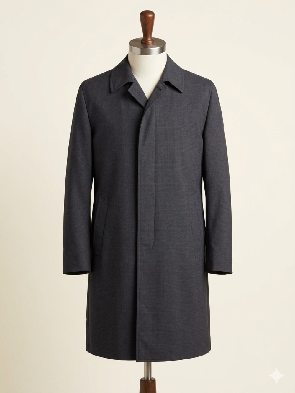 Vintage London Fog Clipper Mill Plaid Trench Coat Maincoat Men"s 42 Reg